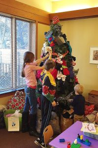 Mitten Tree with Kids